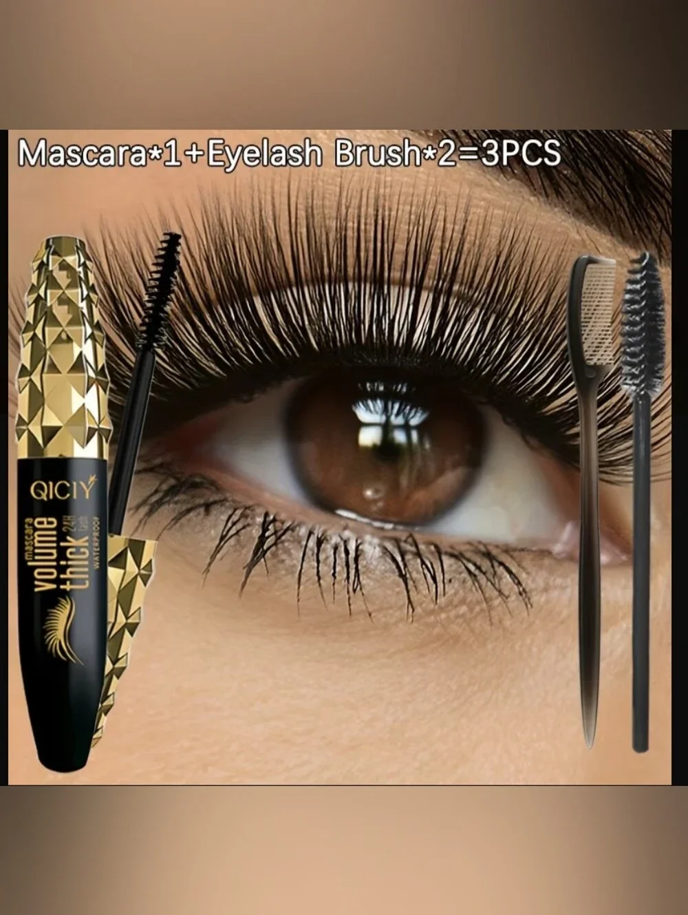 Black Volumizing Mascara with Lash Comb. (#2)